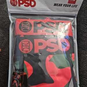 PSD Men's Boxer Briefs - Vibrant Red and Black